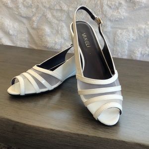 Vaneli Ellis White Patent Leather Shoe